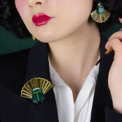 The Heart Of Egypt Scarab Brooch