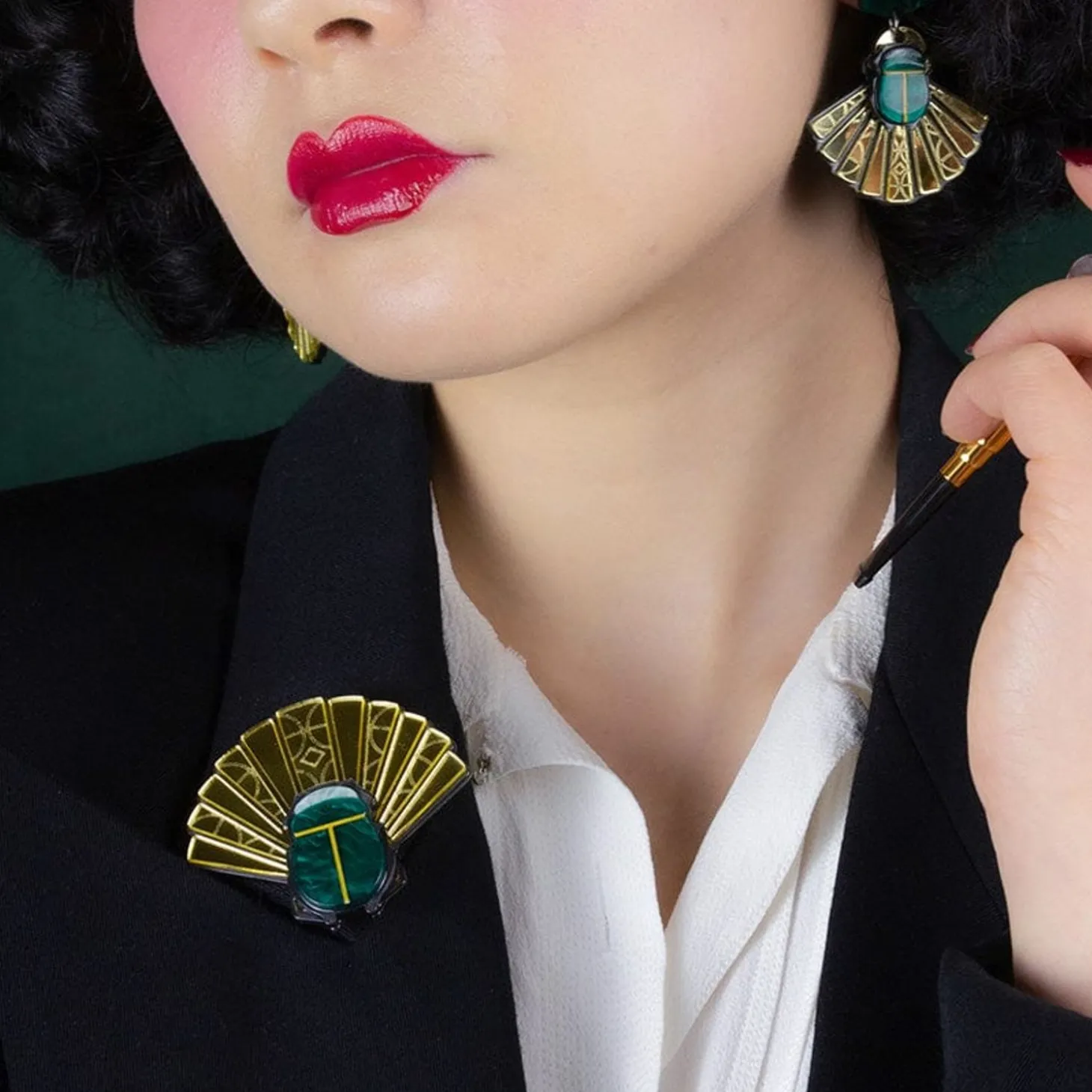The Heart Of Egypt Scarab Brooch