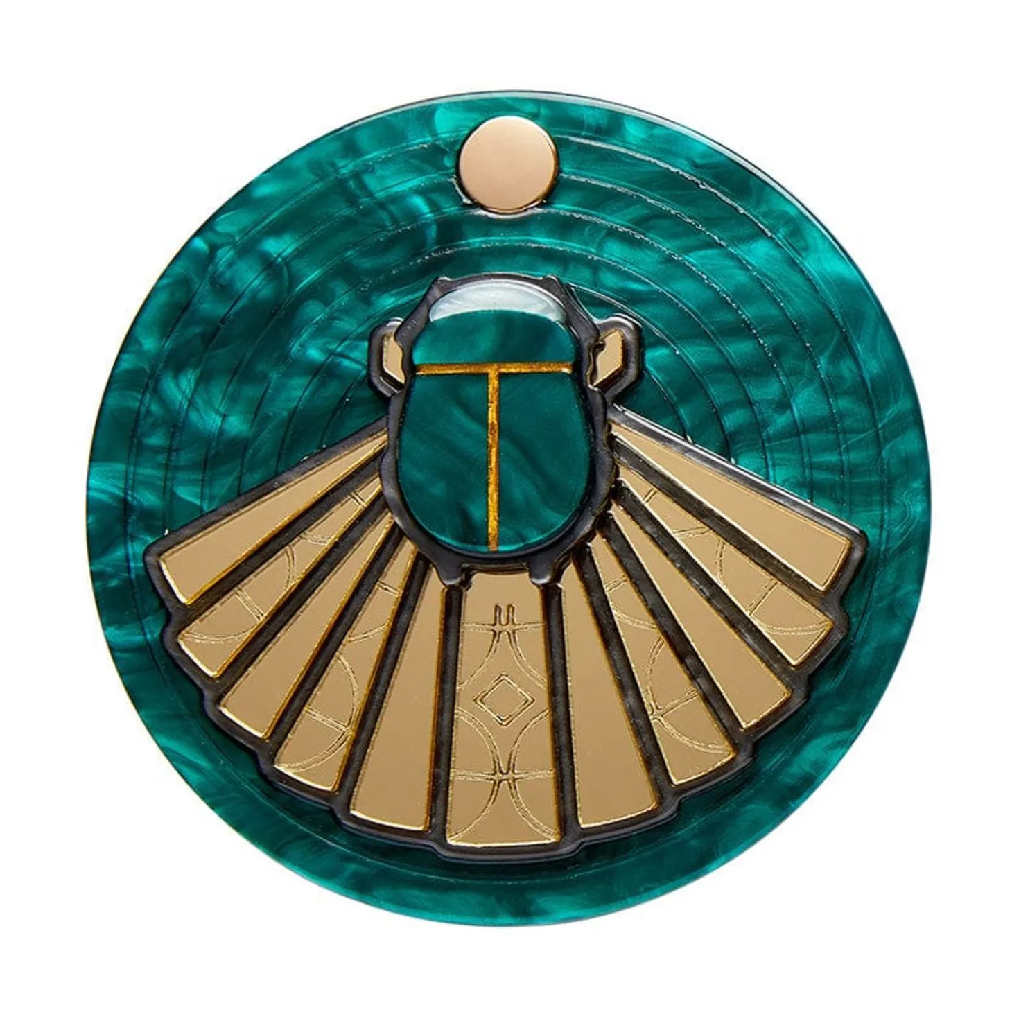 The Heart Of Egypt Scarab Mirror Compact
