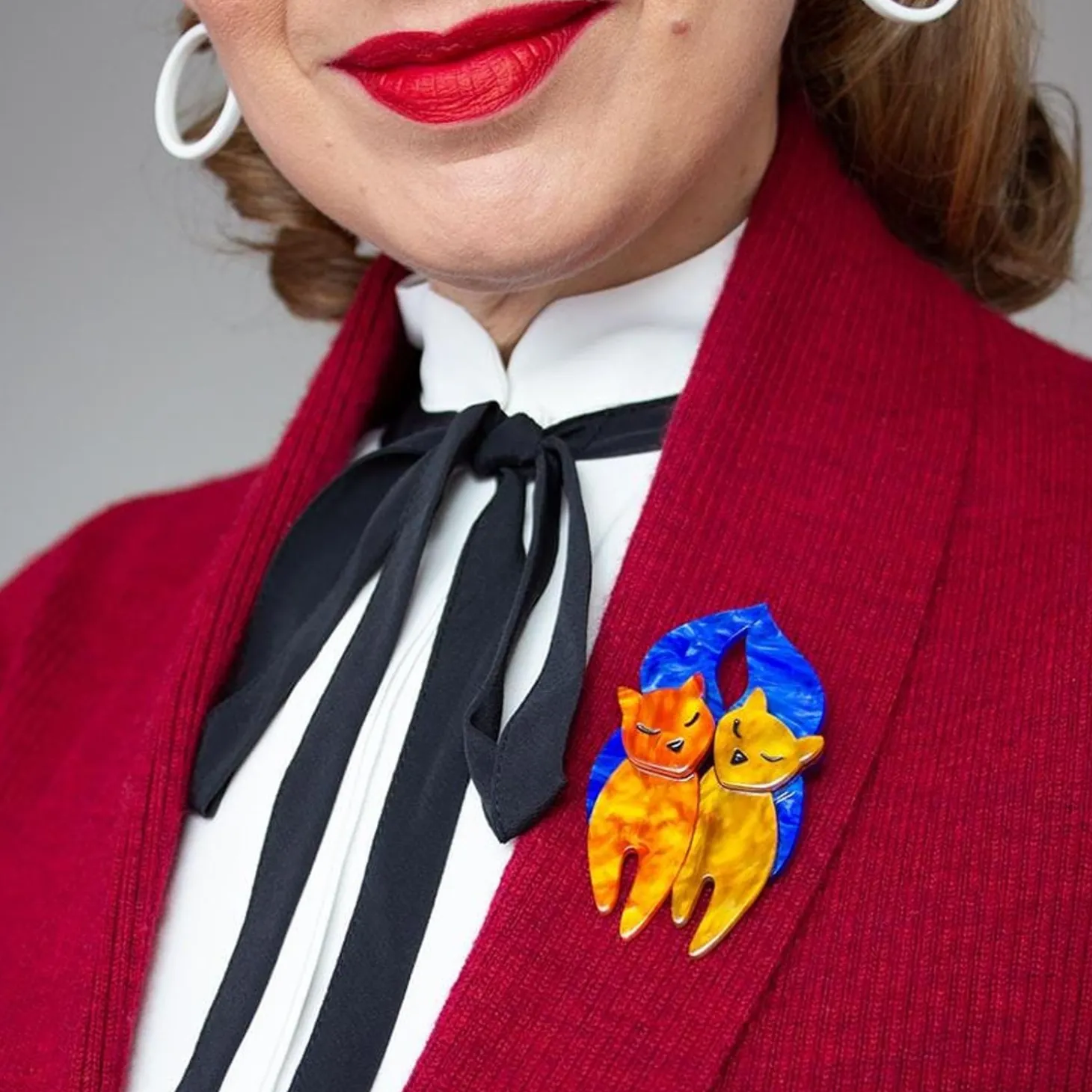 The Lovecats Brooch