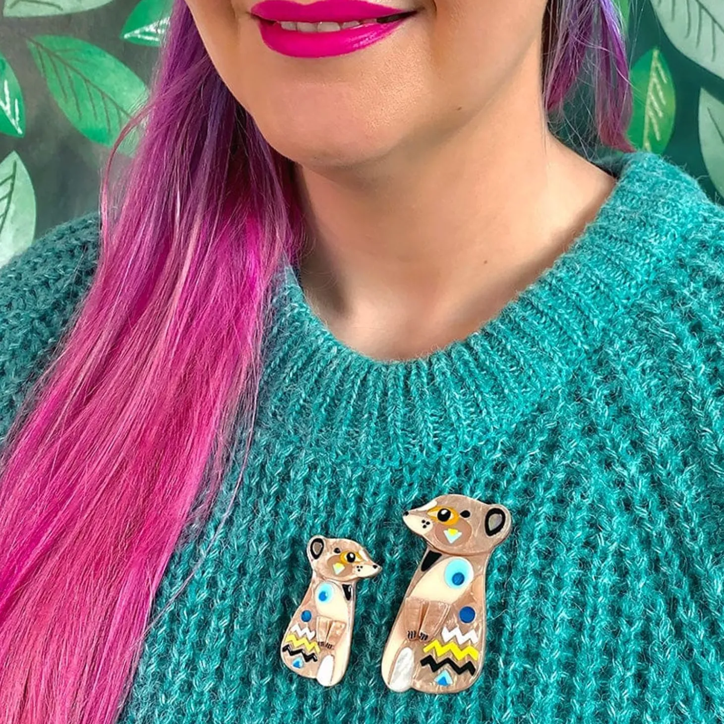 The Masterful Meerkat Mini Brooch