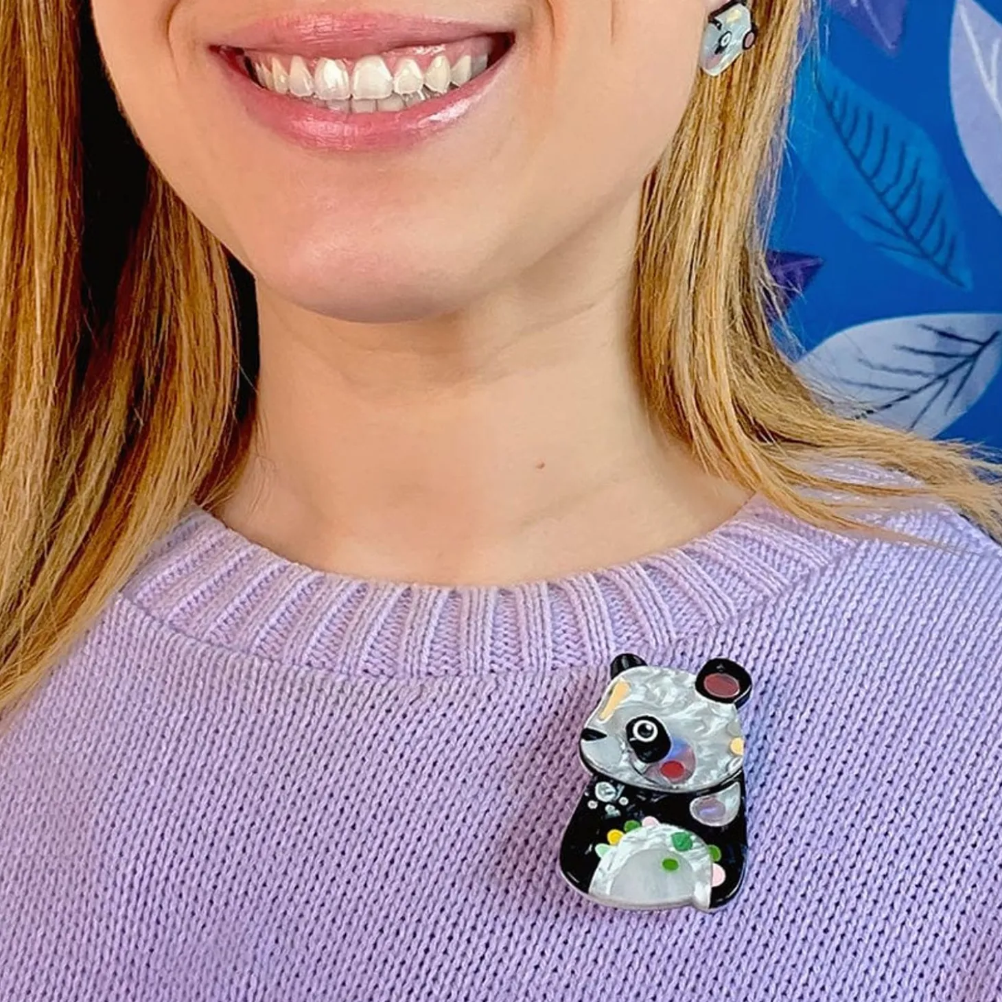 The Patient Panda Brooch