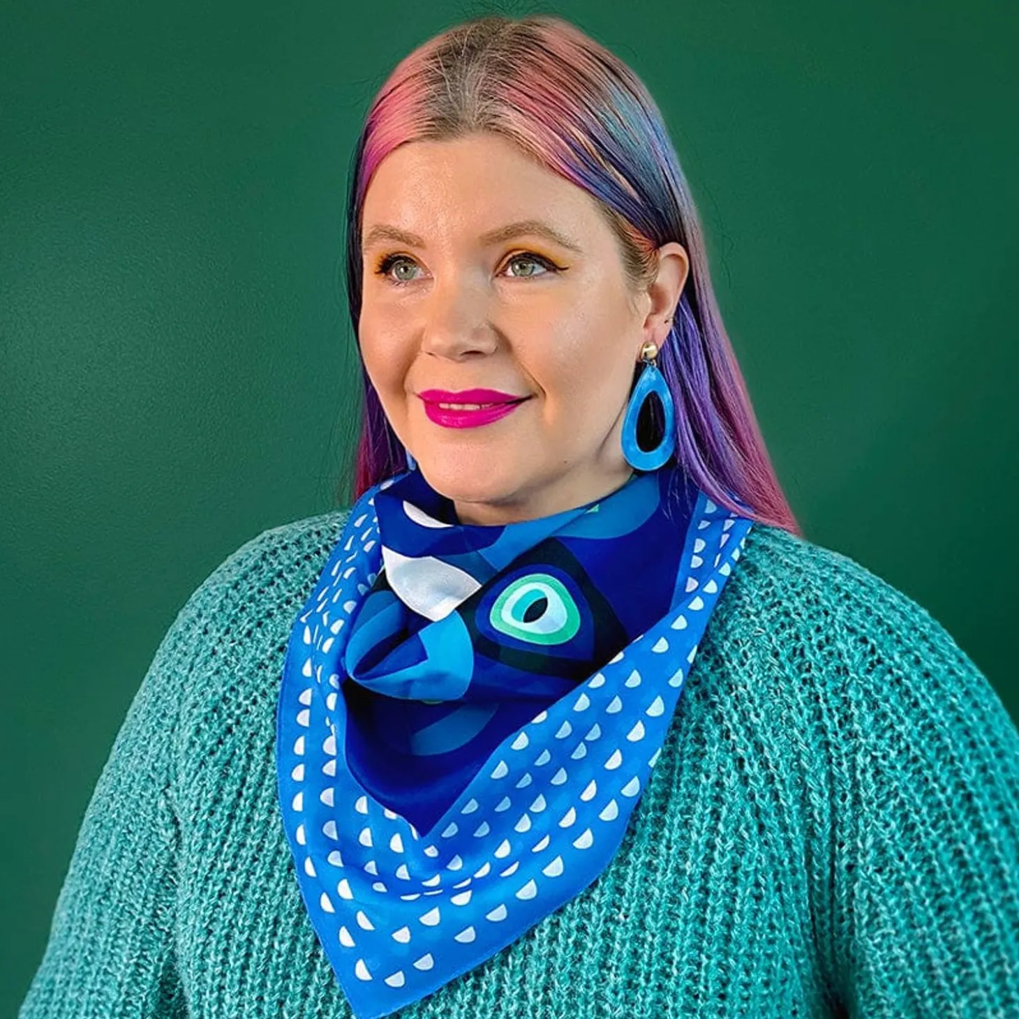The Picturesque Peacock Square Scarf