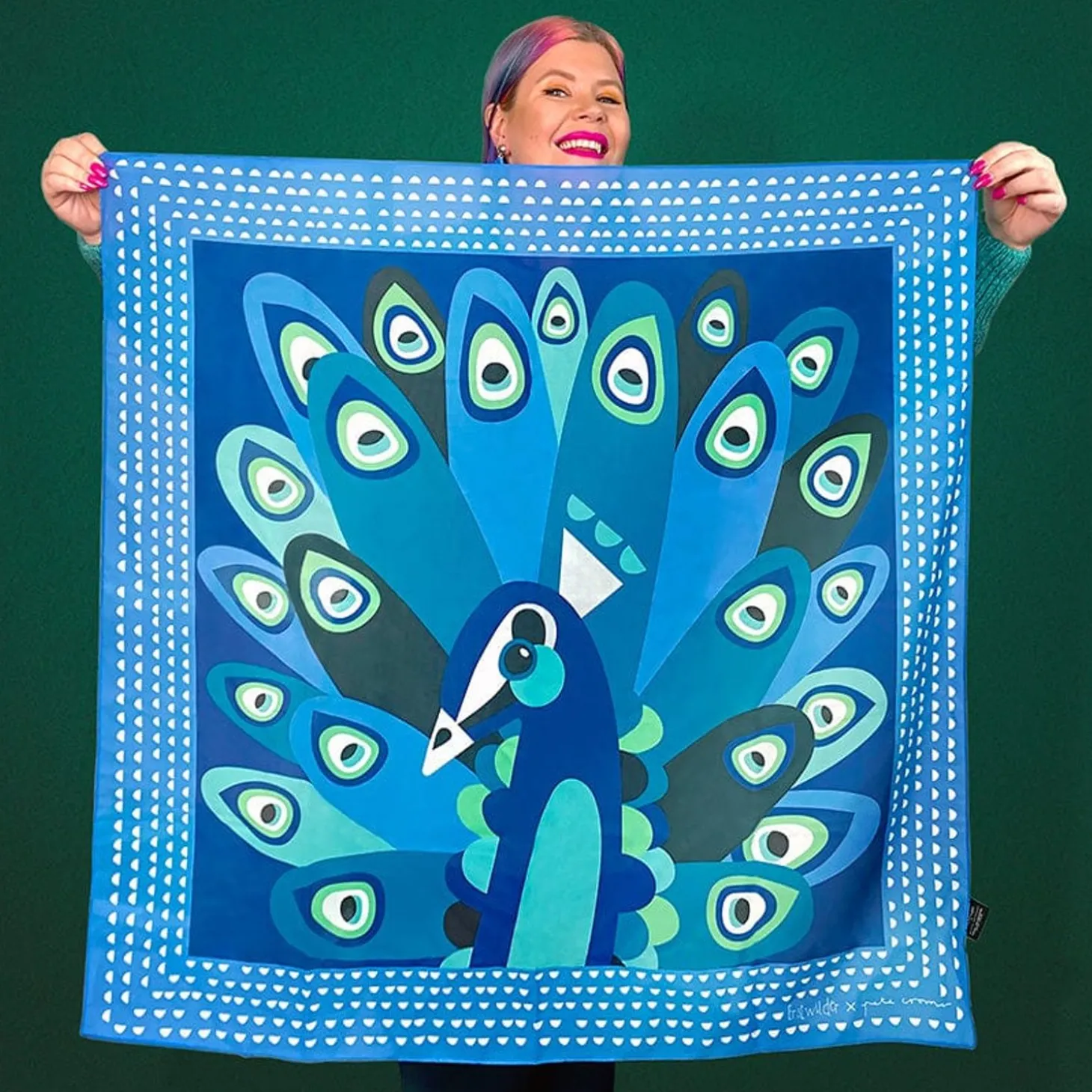 The Picturesque Peacock Square Scarf
