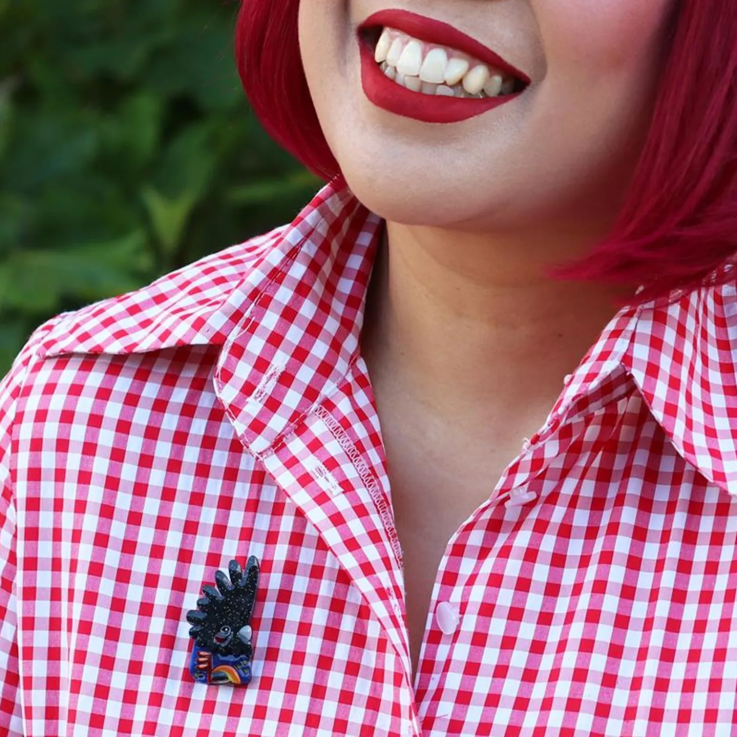 The Rare Red-Tail Cockatoo Mini Brooch