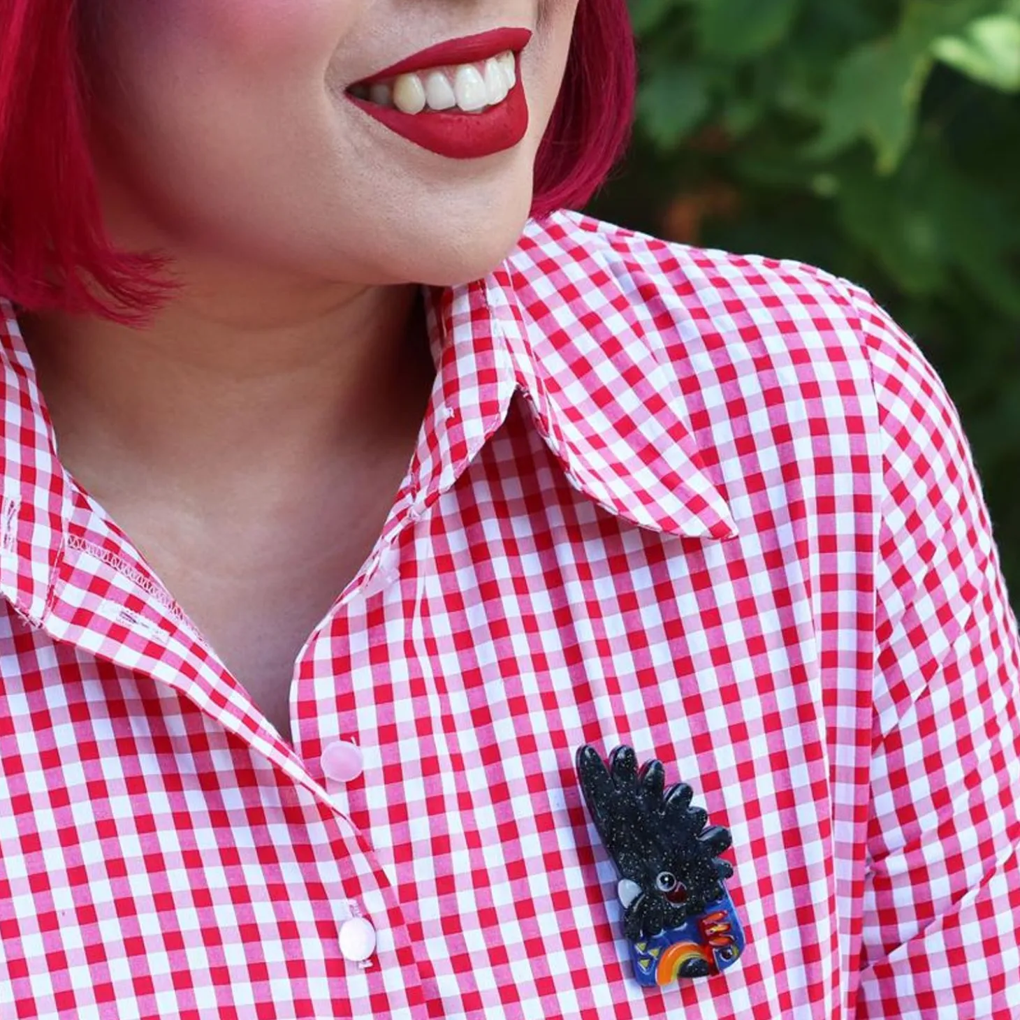The Rare Red-Tail Cockatoo Brooch