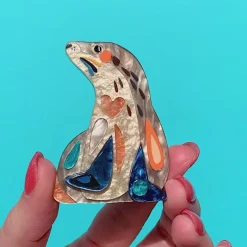 The Sage Sea Lion Brooch