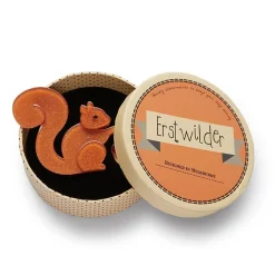 The Satisfied Squirrel Brooch