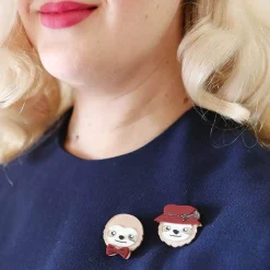 The Slothertons Double Brooch