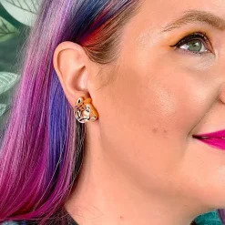 The Tranquil Tiger Earrings