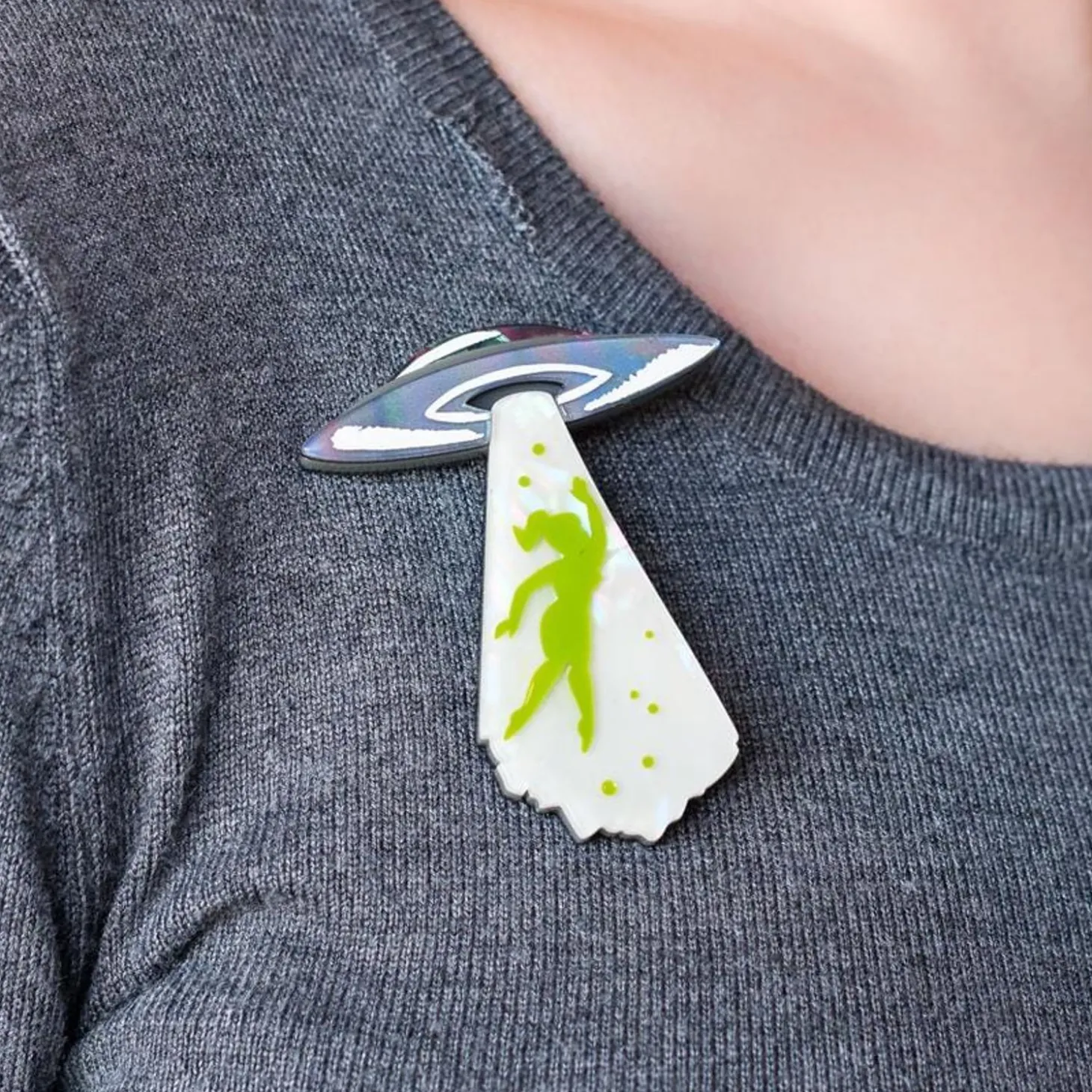 The Truth Is Out There Brooch