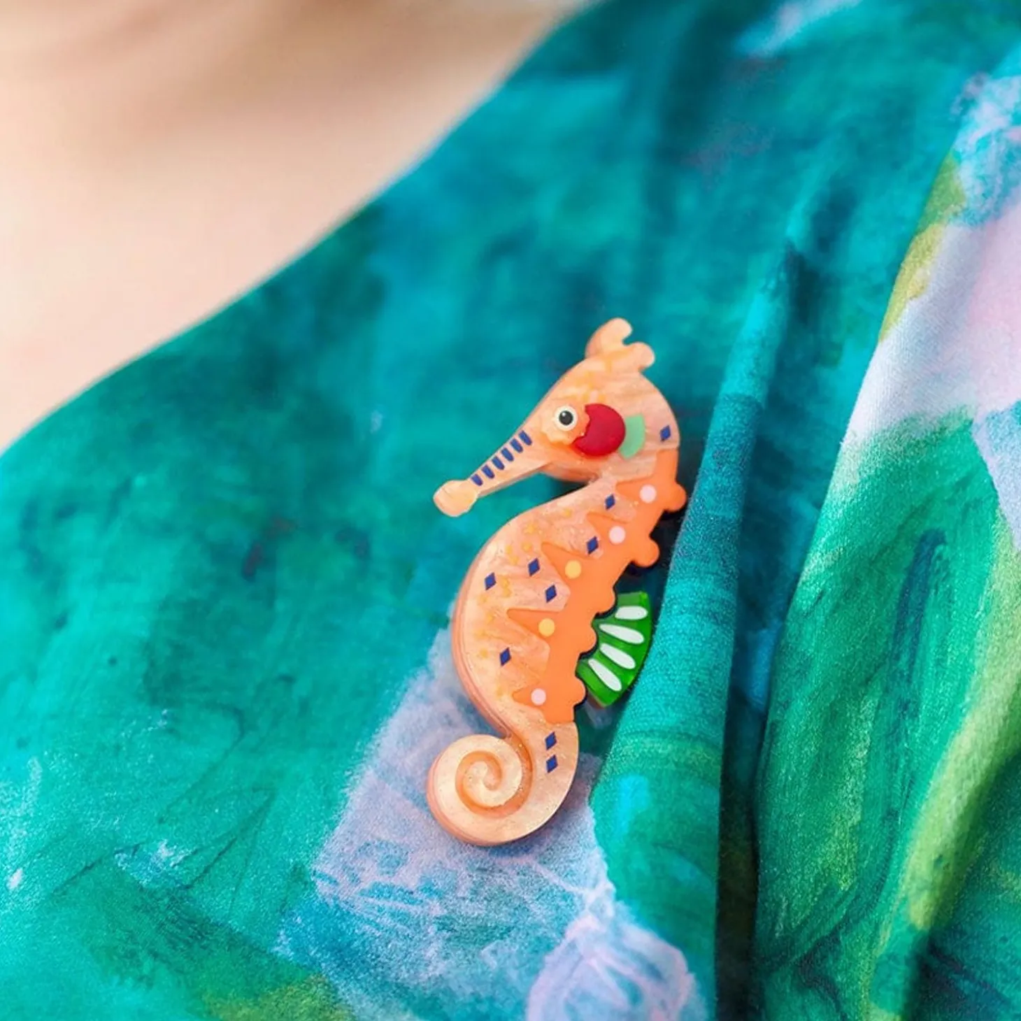 The Wary Western Australian Seahorse Brooch