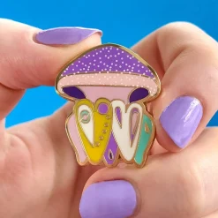 The Whimsical White Spotted Jellyfish Enamel Pin