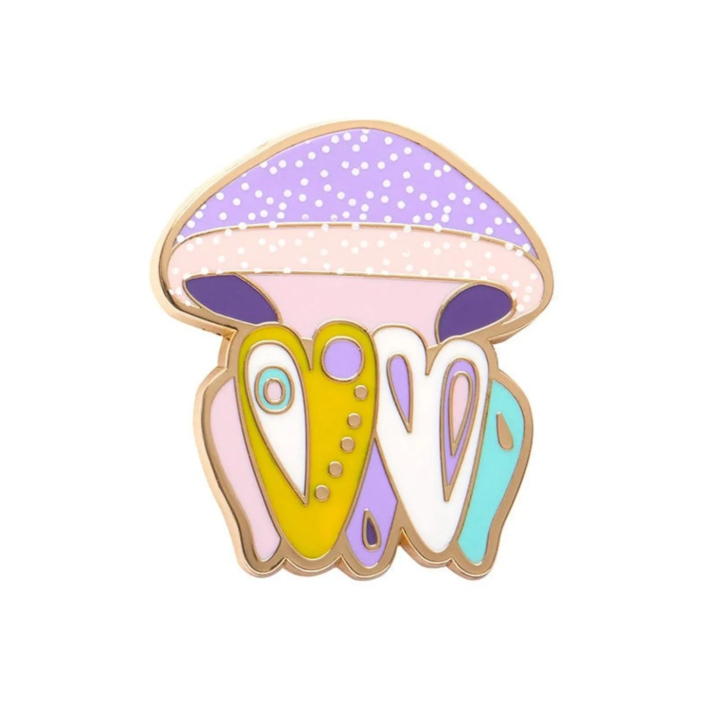 The Whimsical White Spotted Jellyfish Enamel Pin