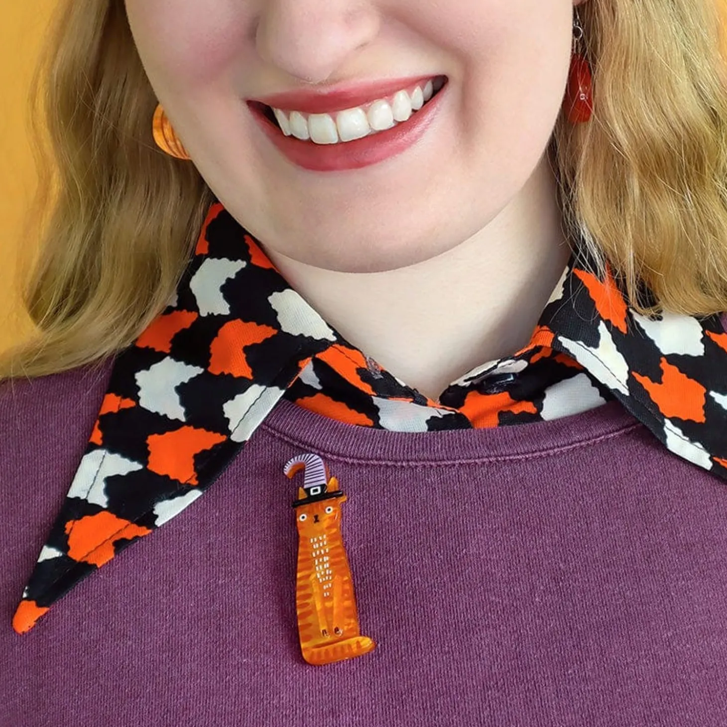The Whiskered Witch Brooch