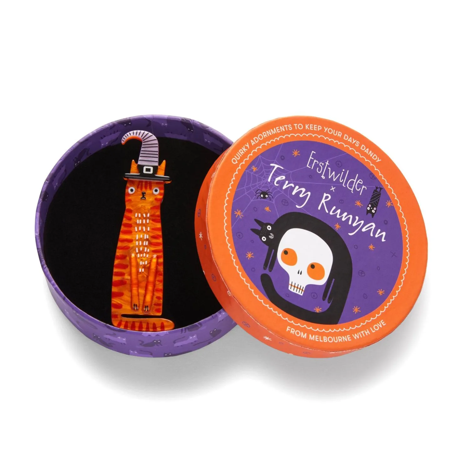 The Whiskered Witch Brooch