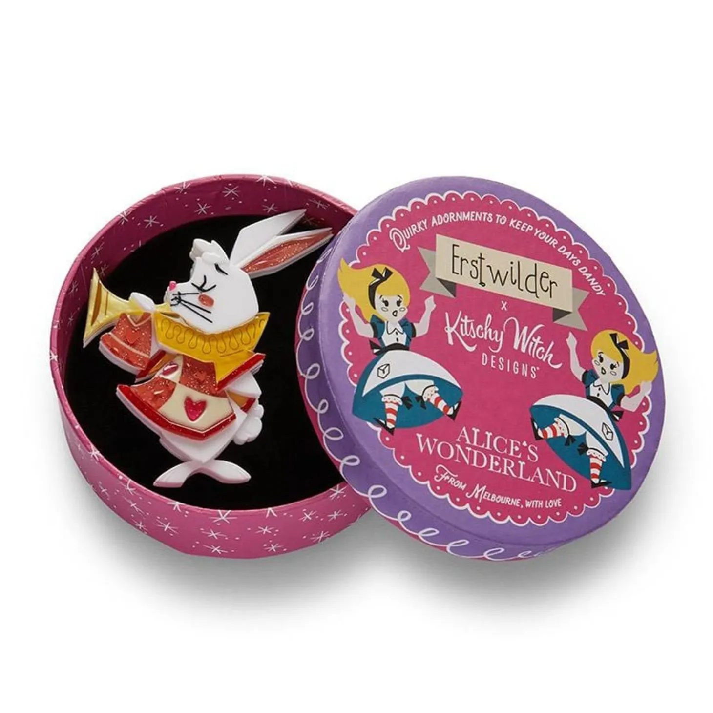 The White Rabbit Announces Brooch
