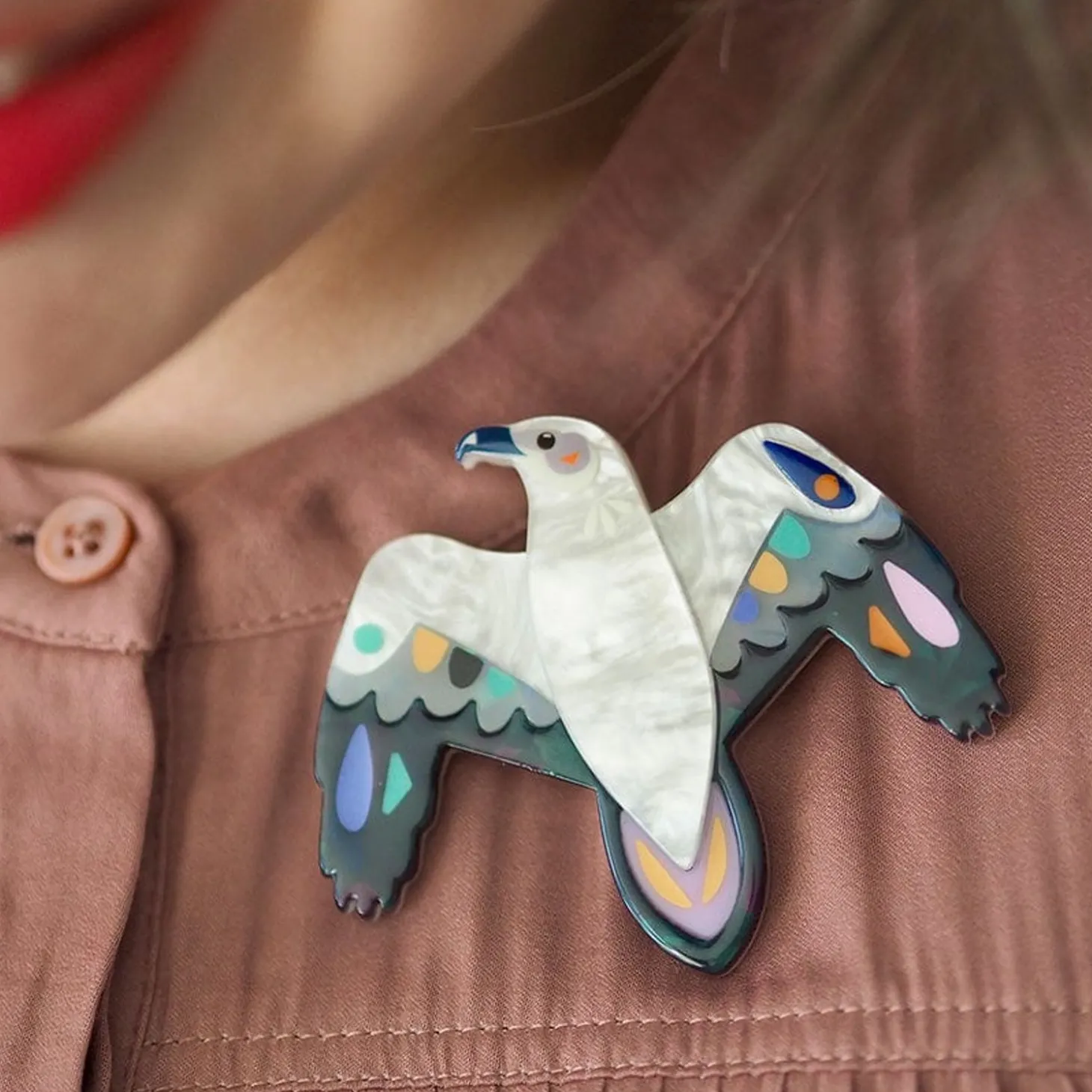 The Wily White Bellied Sea Eagle Brooch