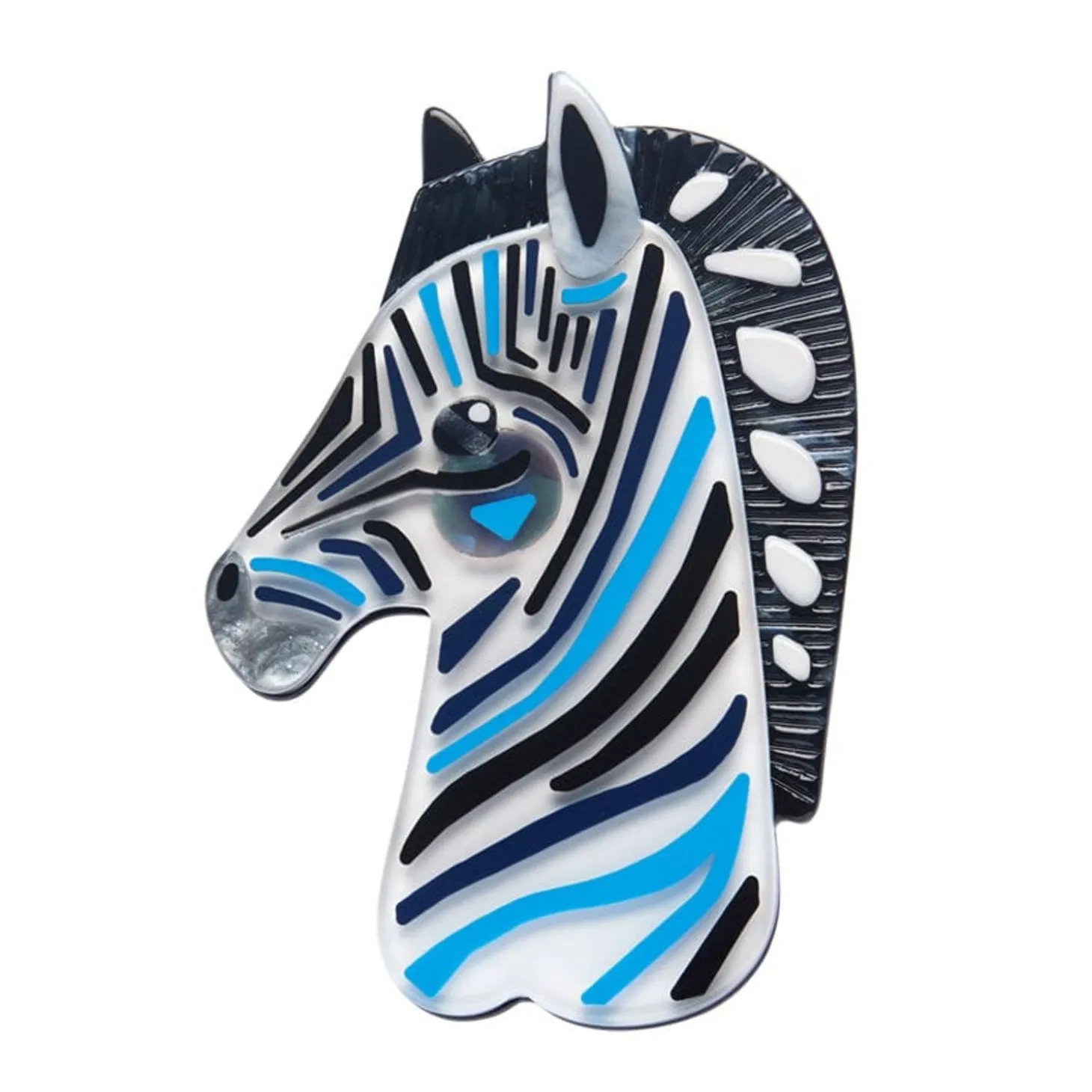 The Zealous Zebra Brooch