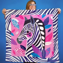 The Zealous Zebra Square Scarf