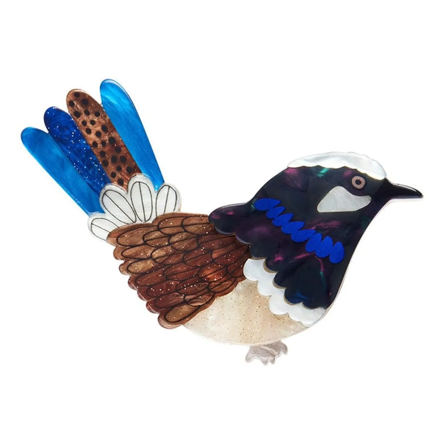 Thunderbolt Of Cobalt Brooch