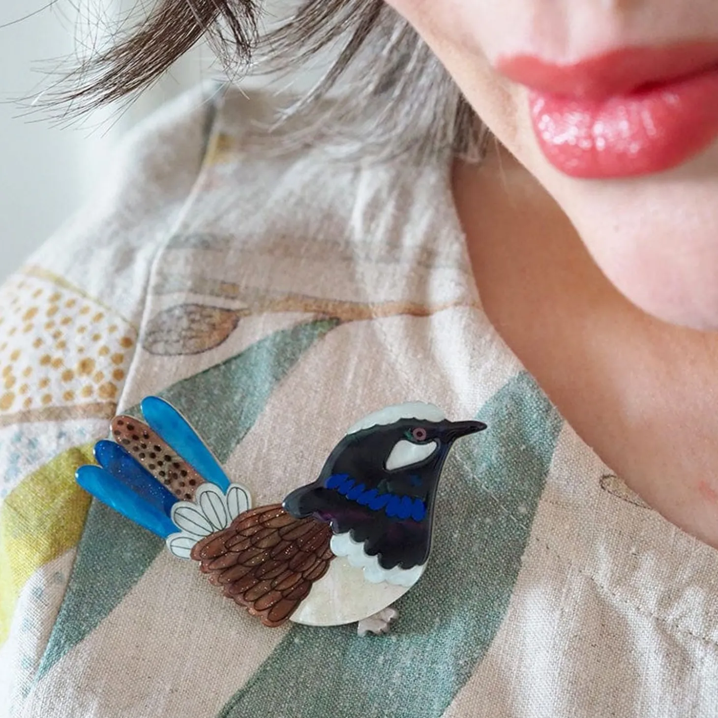 Thunderbolt Of Cobalt Brooch