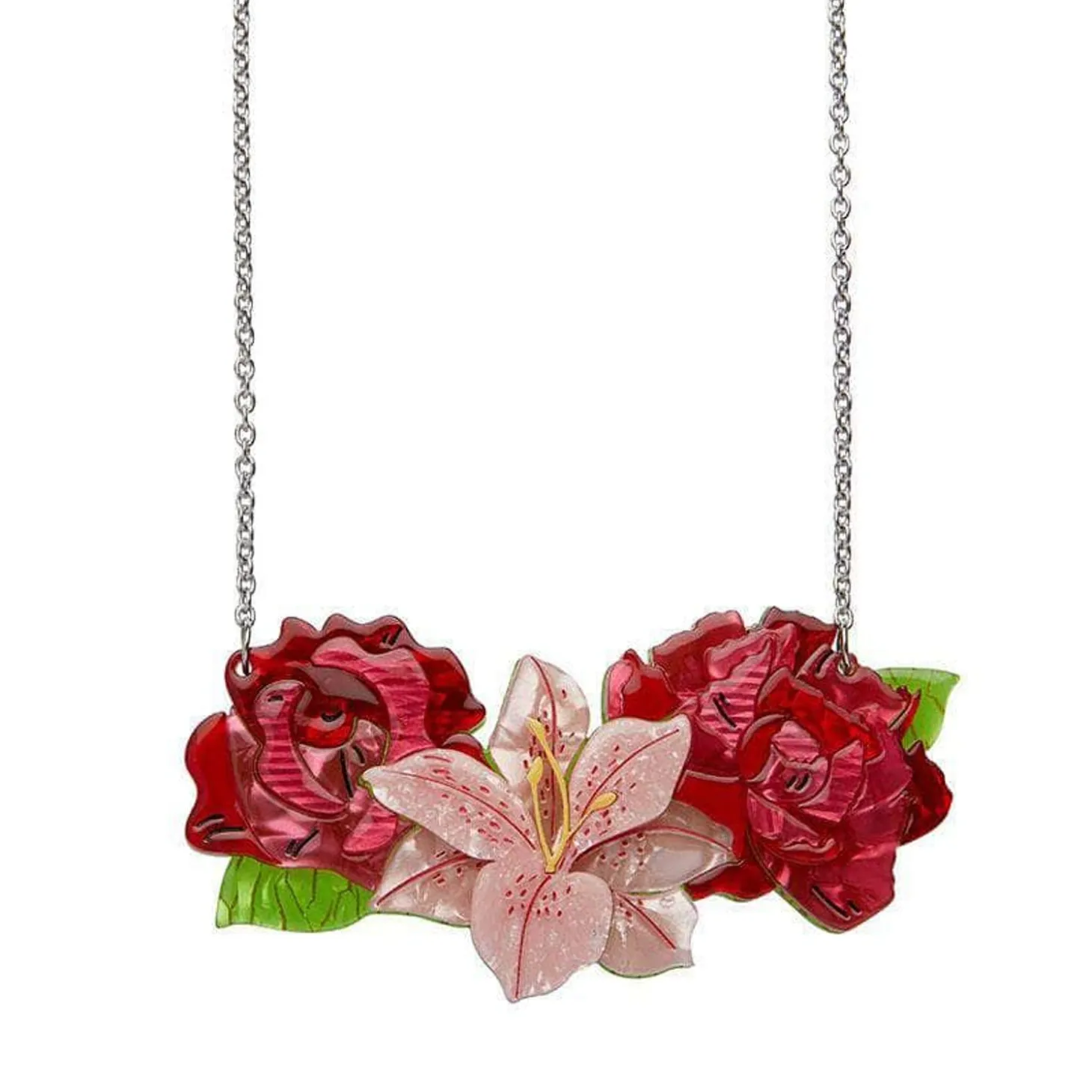 Tickled Pink Flower Necklace (Small)