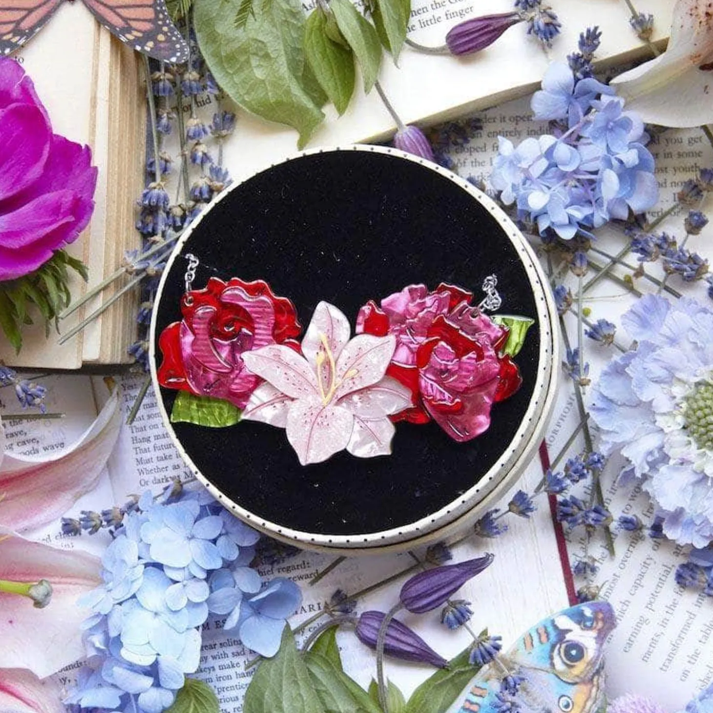 Tickled Pink Flower Necklace (Large)