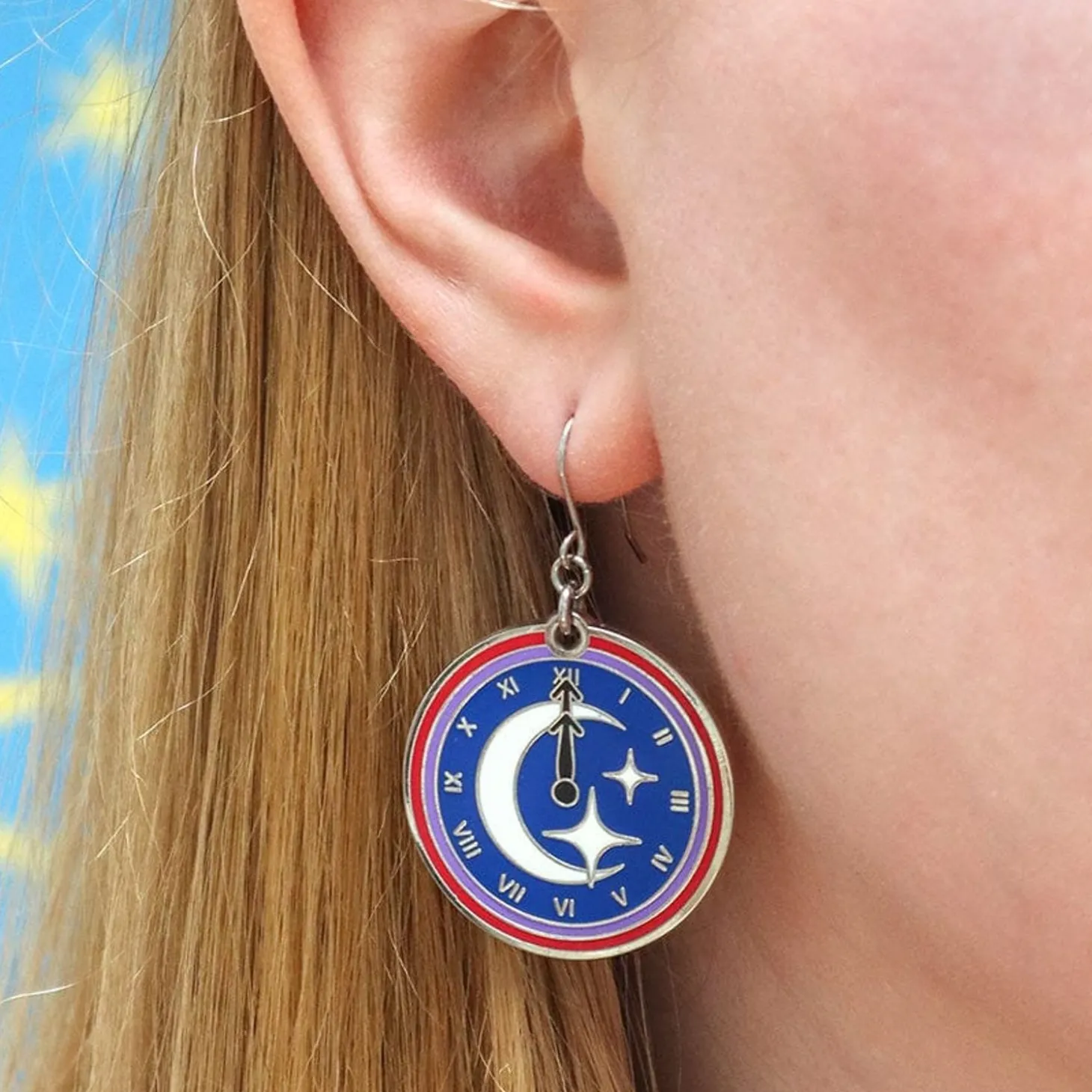 Timely Tale Enamel Drop Earrings