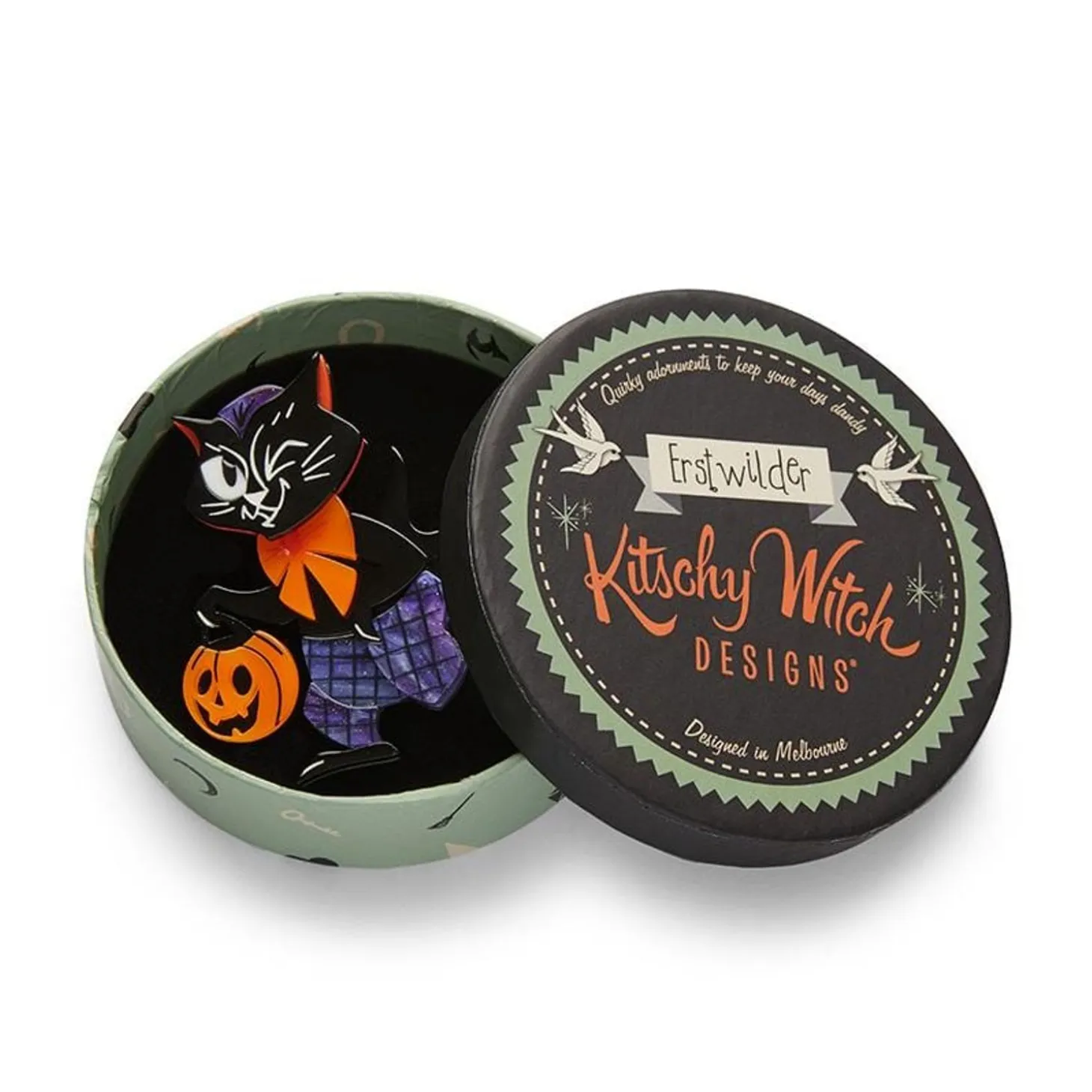 Treat Seeker Cat Brooch