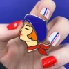 Tres Chic Enamel Pin - Blue