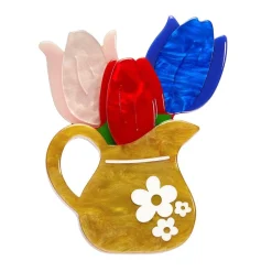Trio Of Tulips Brooch