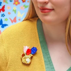 Trio Of Tulips Brooch