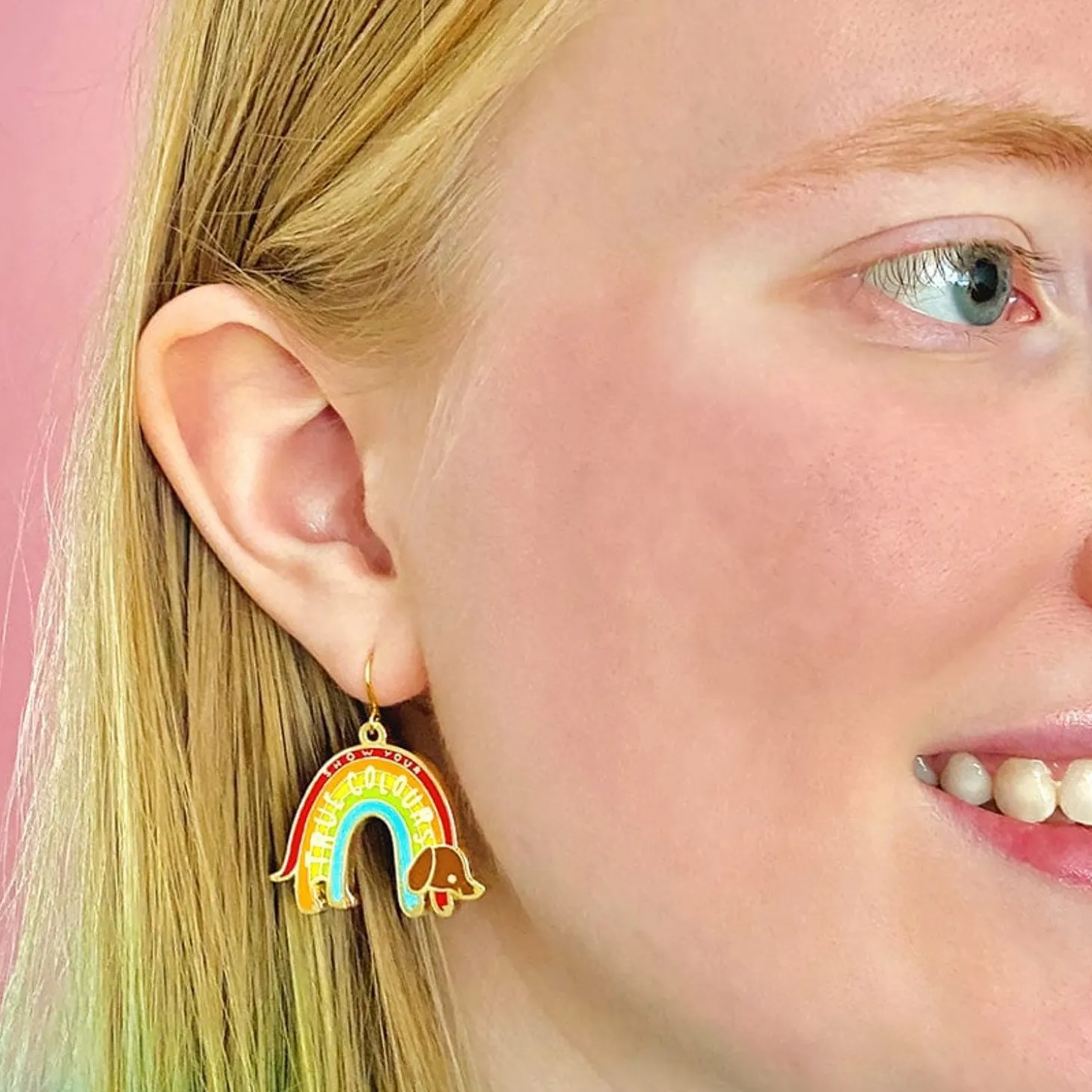 True Colours Enamel Drop Earrings