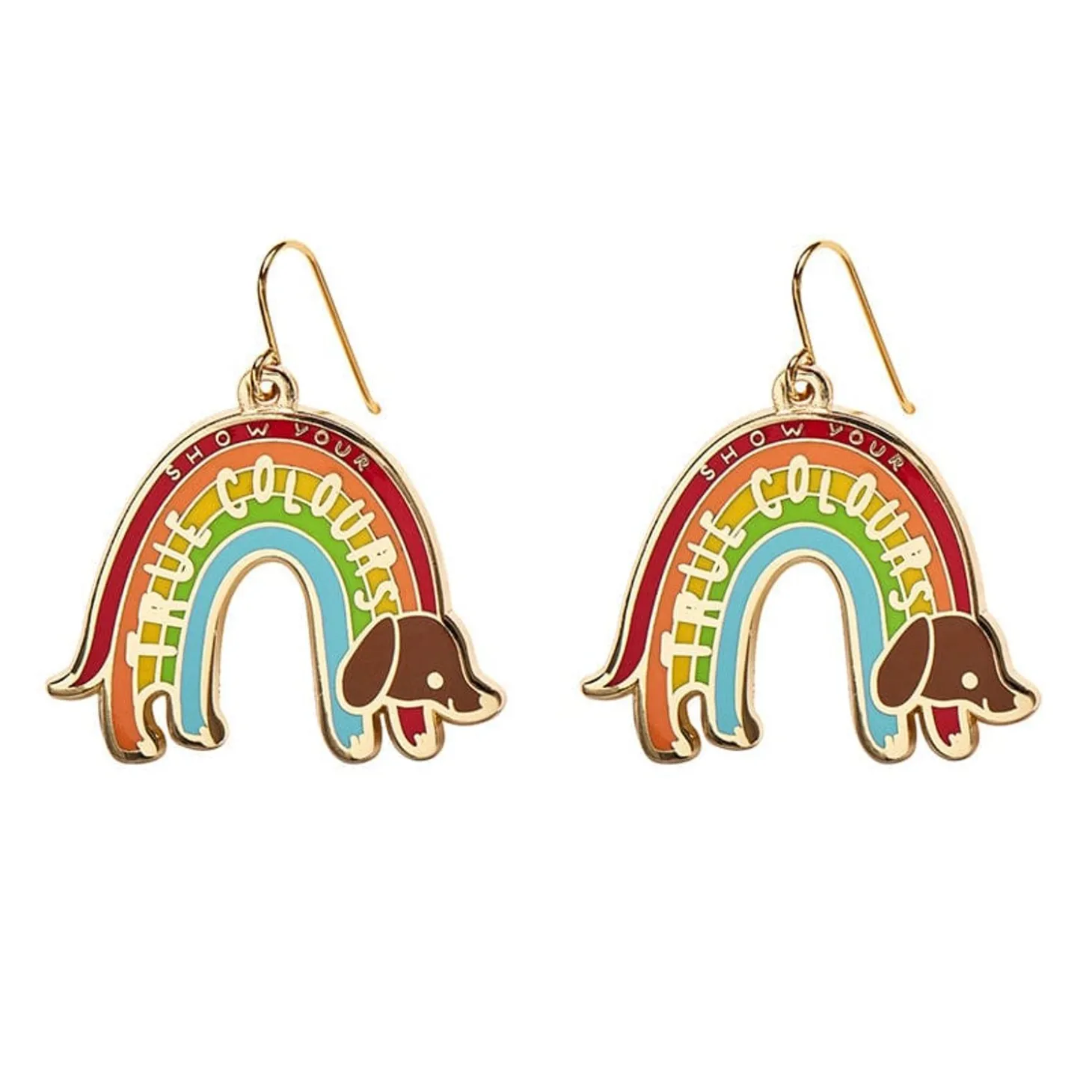 True Colours Enamel Drop Earrings