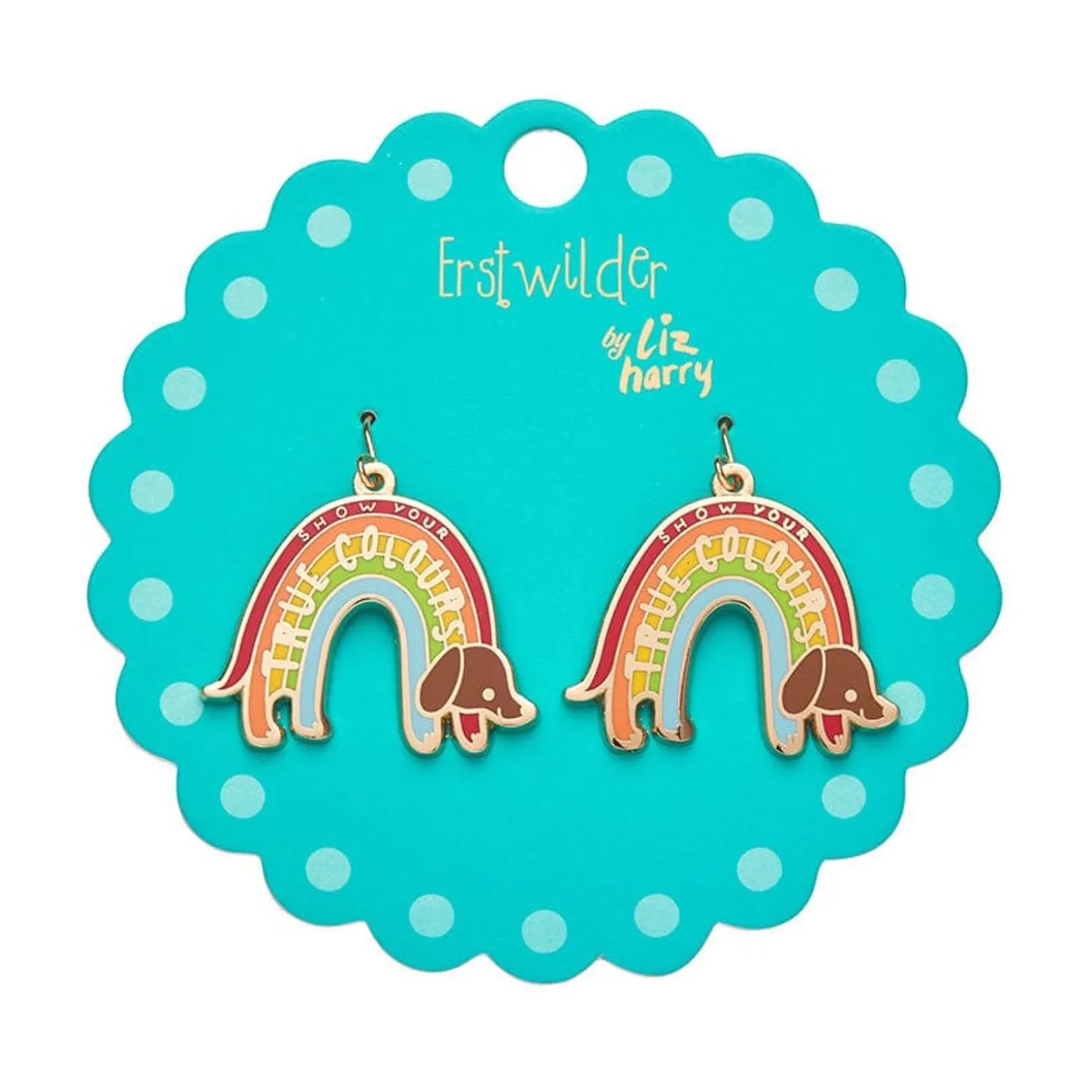 True Colours Enamel Drop Earrings