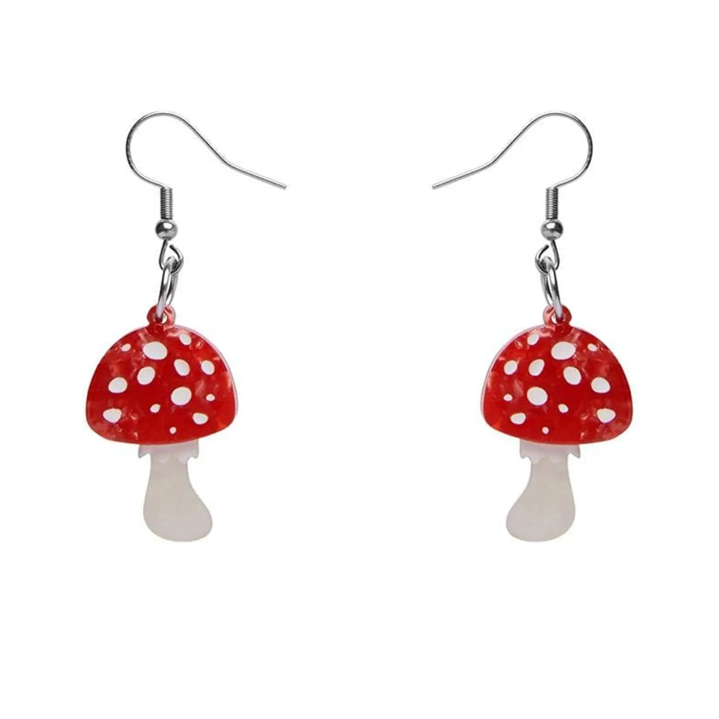 Twinning Toadstools Drop Earrings