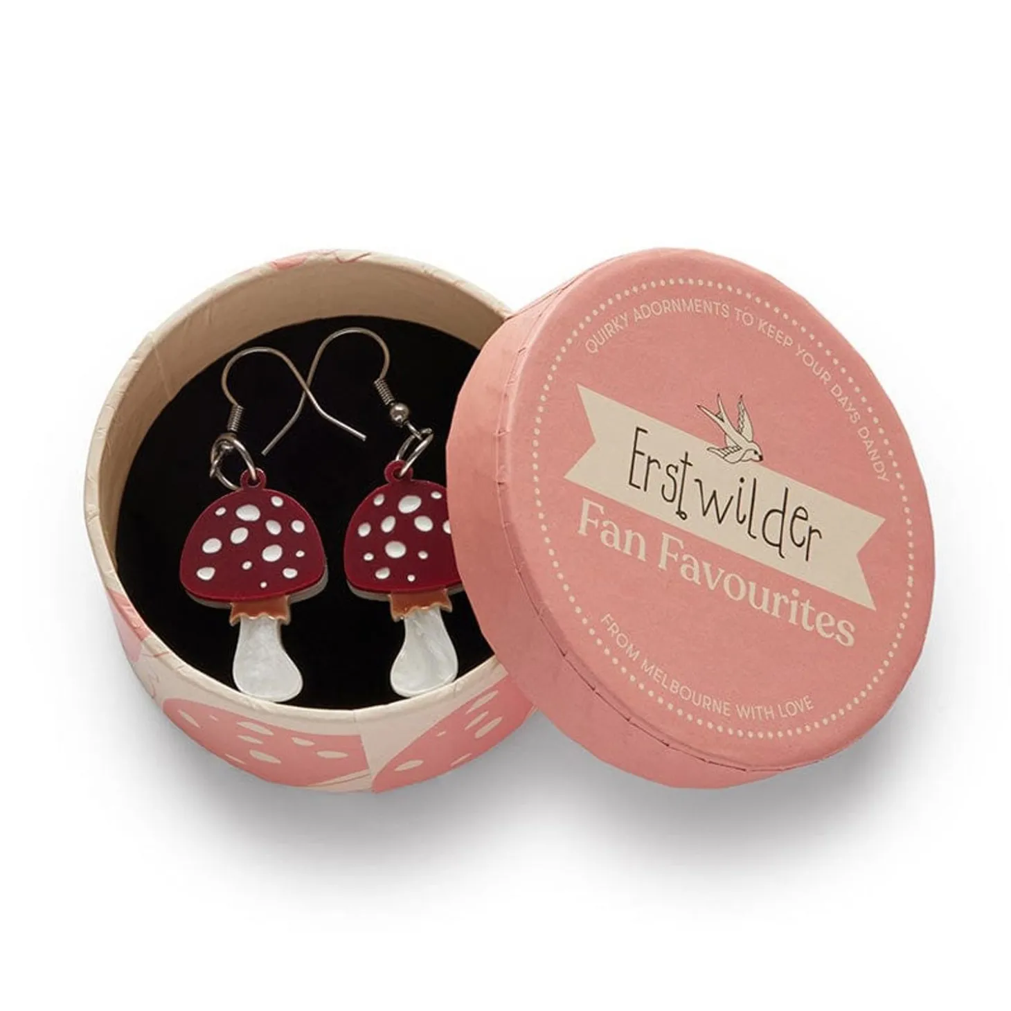 Twinning Toadstools Drop Earrings