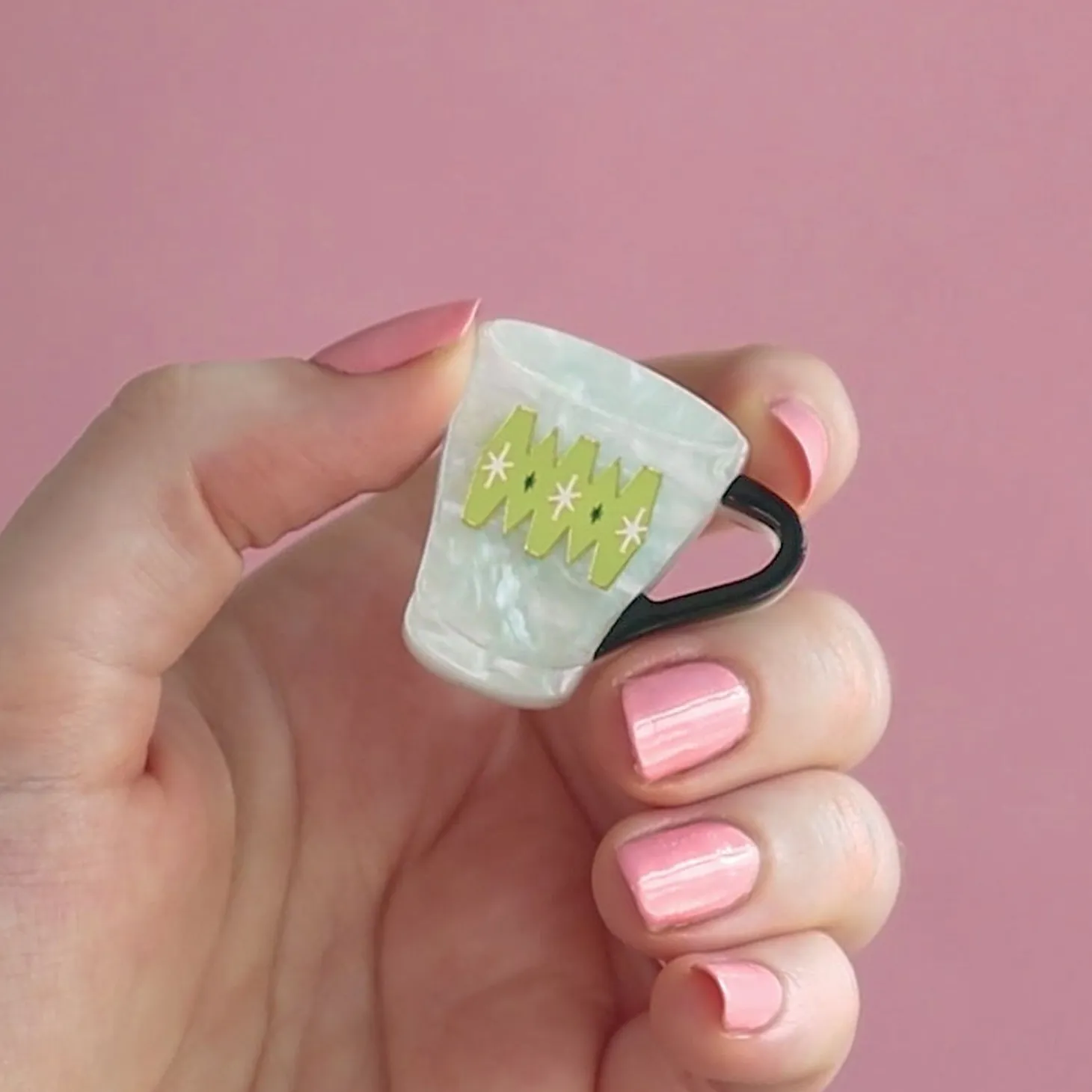 Wake Up And Smell The Coffee Mini Brooch