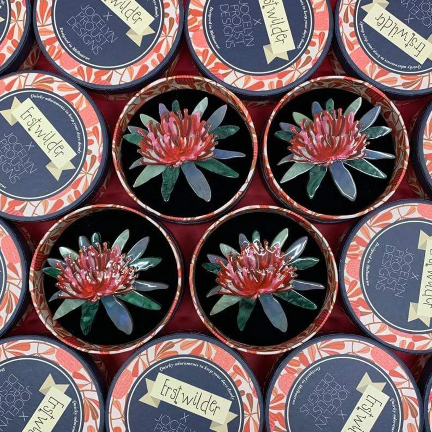 Waratah Warmth Brooch