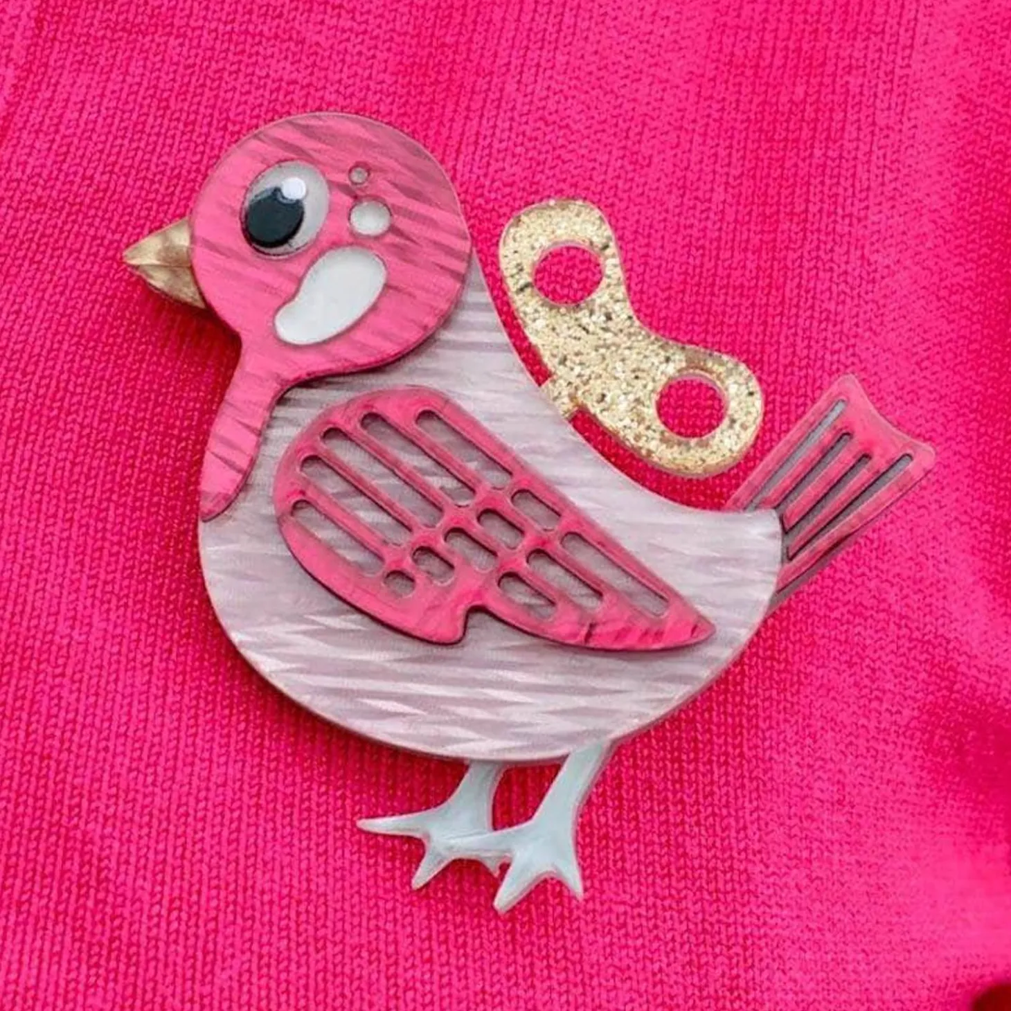 Wind-Up Whimsy Brooch