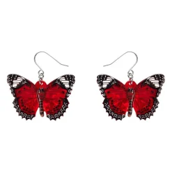 Wings Laced In Red Earrings