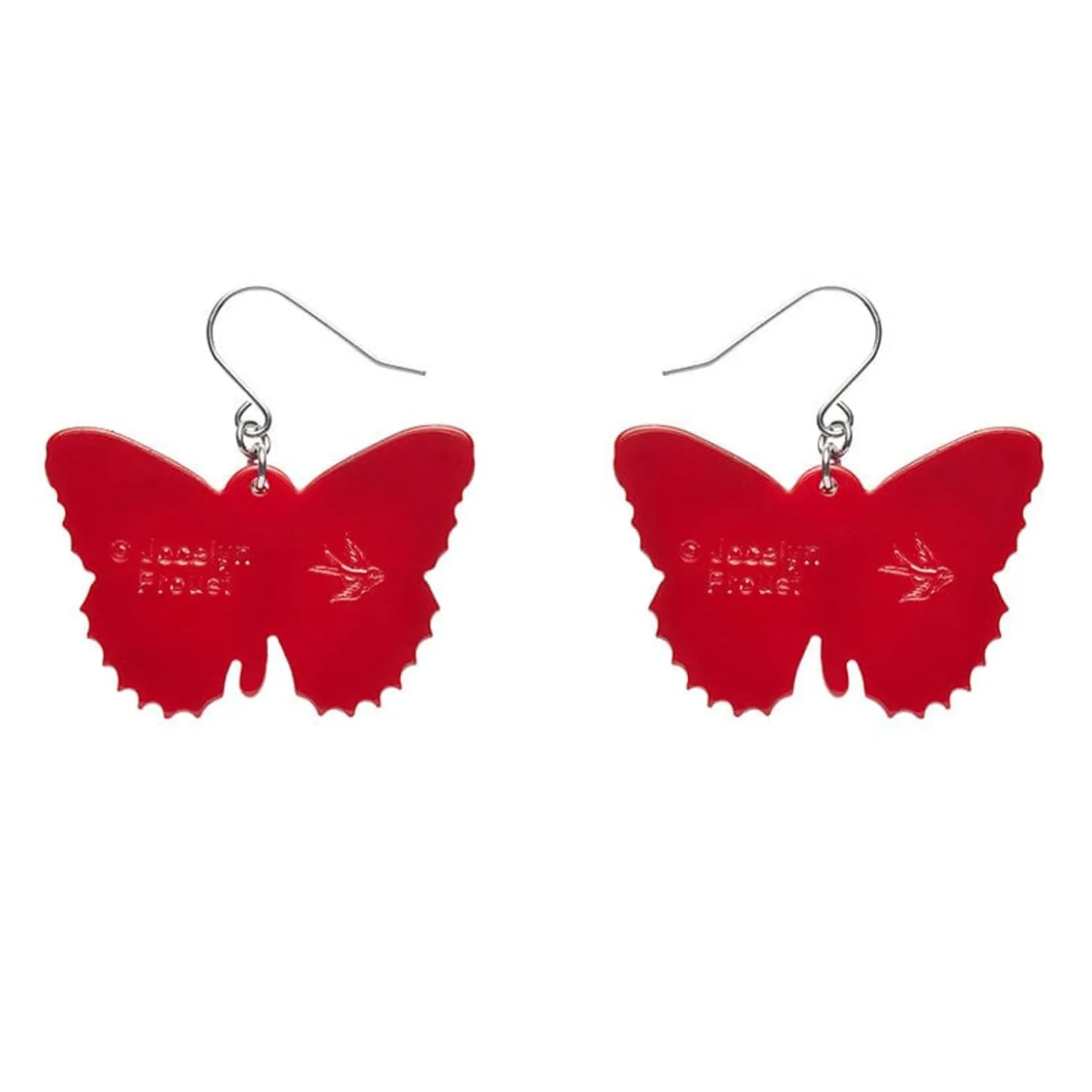 Wings Laced In Red Earrings
