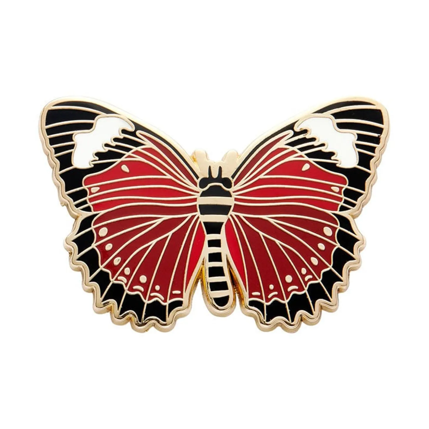 Wings Laced In Red Enamel Pin