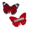 Wings Laced In Red Hair Clips Set - 2 Piece