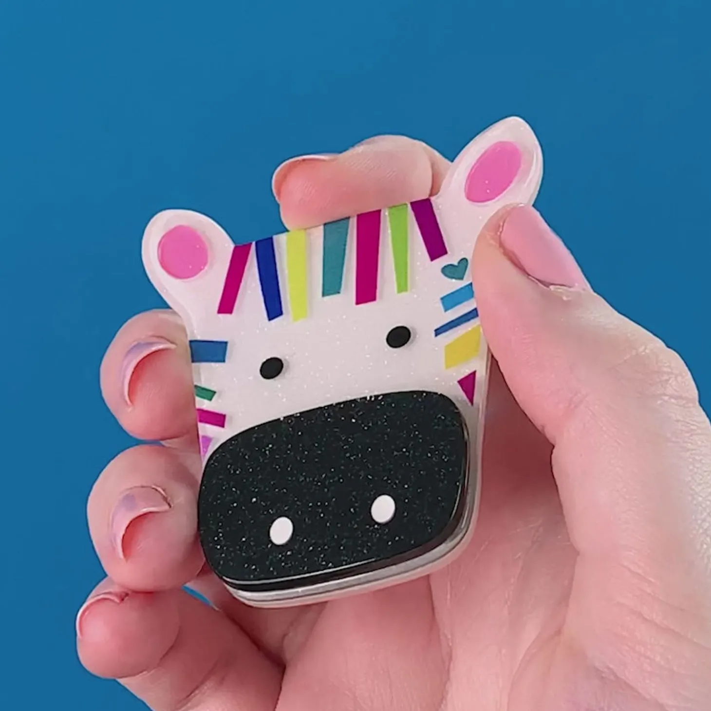 Zahra The Zebra Brooch