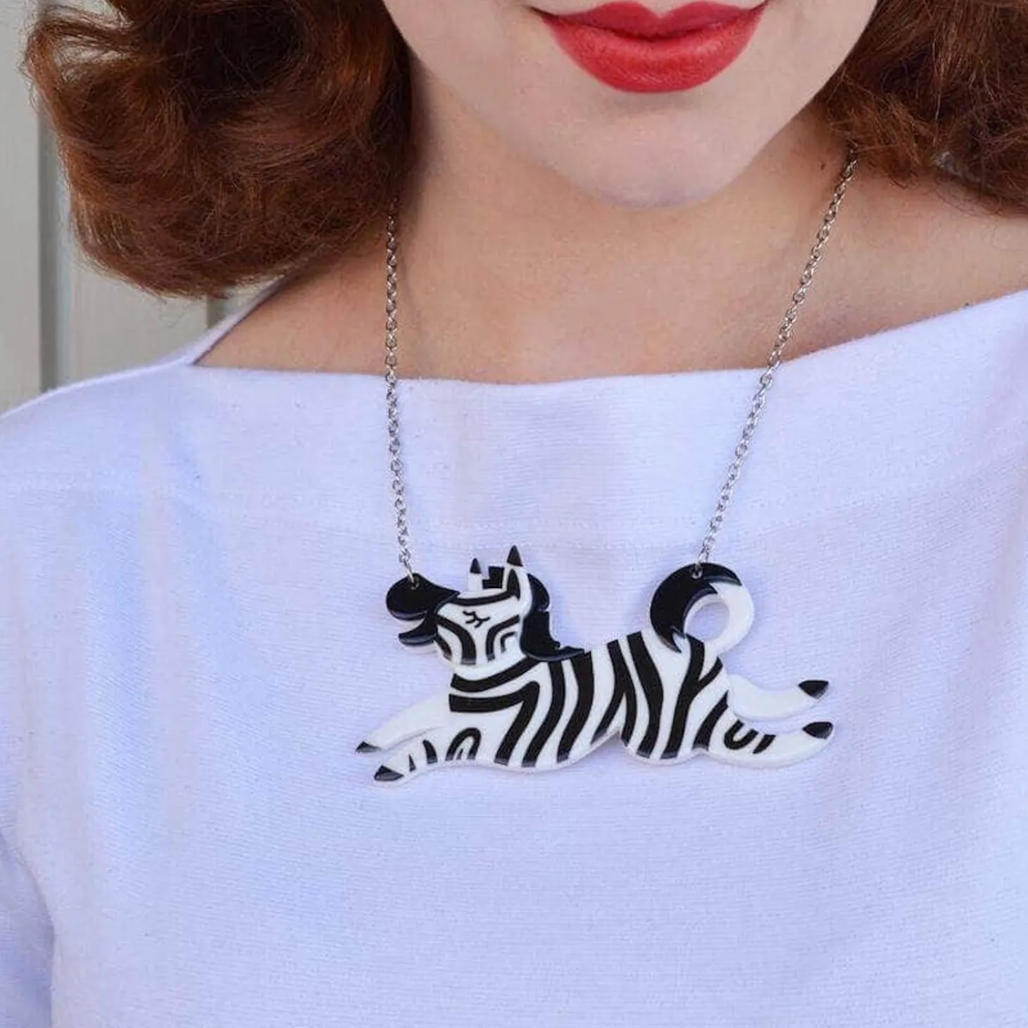 Zebra Crossing Necklace